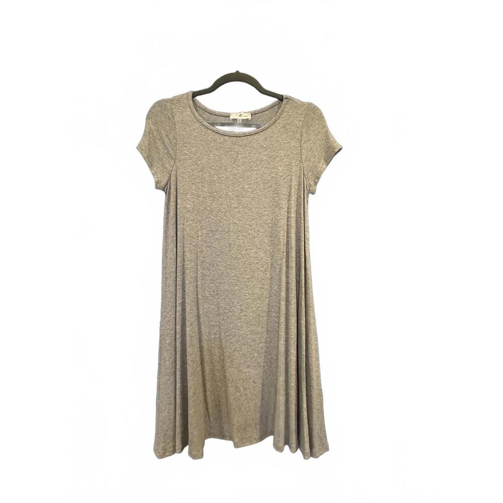 Thyme & Honey Casual Gray Short Sleeve Dress Size XS